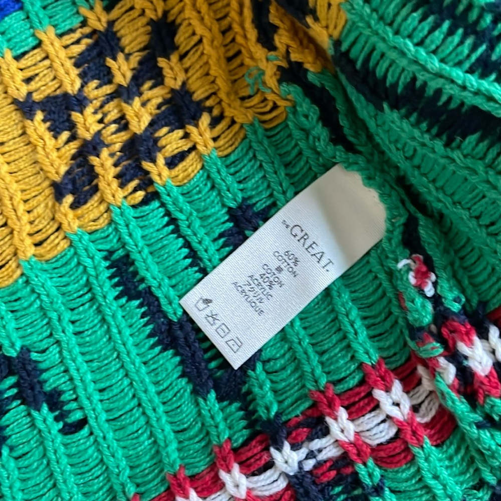 The Great. Garden Lodge Cardigan Sweater in Navy Floral. Size 1. - Picture 6 of 9